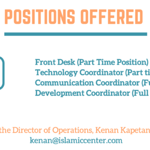Employment Opportunities at the Islamic Center of Southern California