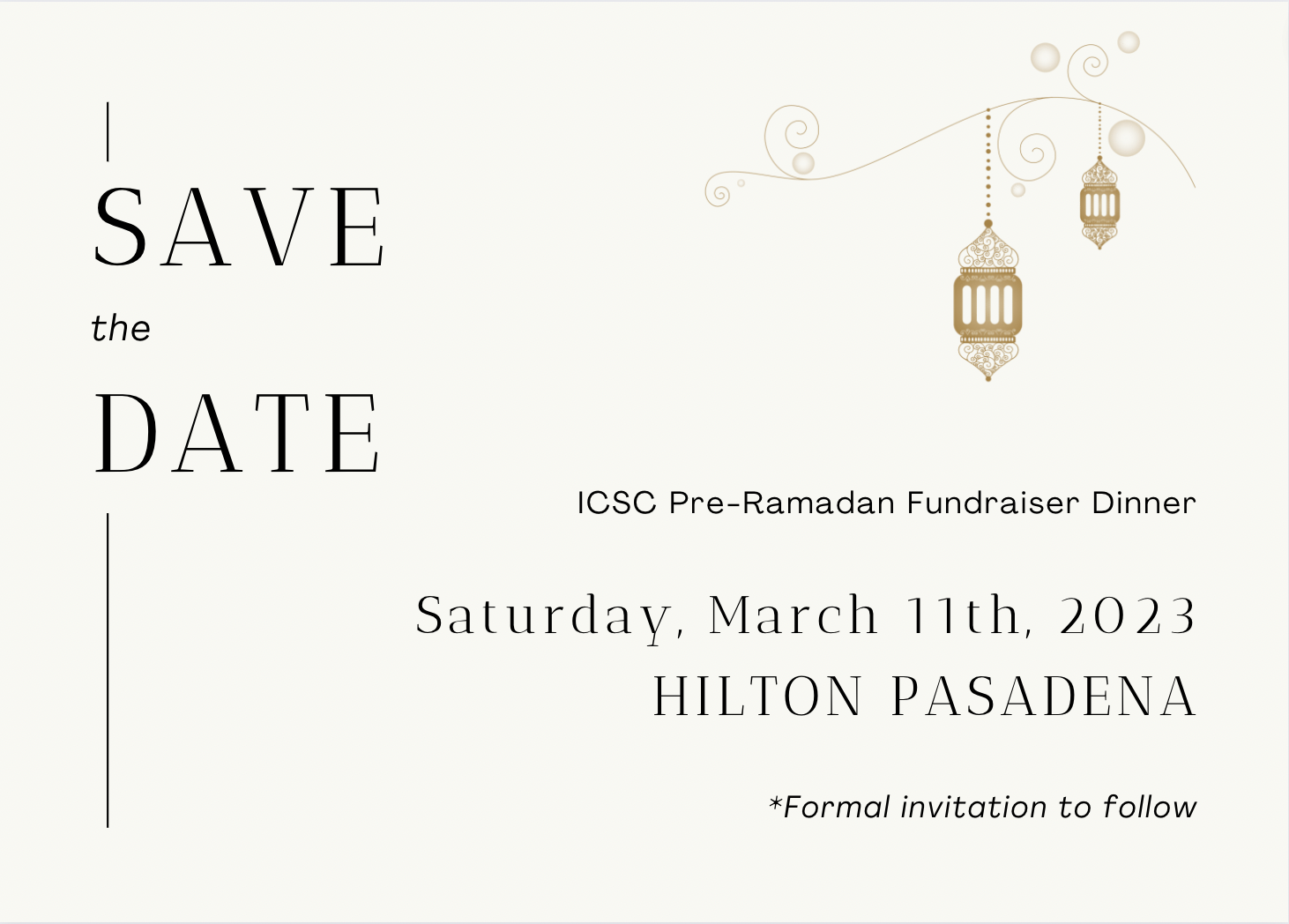 ICSC Pre Ramadan Fundraiser Generic savethedate